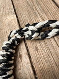Black & White Muletape Halter + attached lead rope