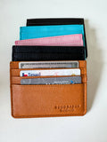 Western Boot Stitch Leather Credit Card Holder Money holder