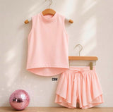 Trendy Kids Matching Set | Lightweight Drawstring Shorts Set (Pre-Order)