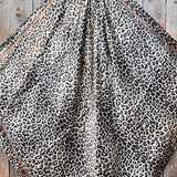 35X35"  Tan Leopard Wild Rag/Scarf
