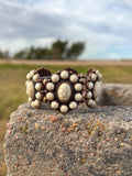 Ivory Stone Copper Concho Stretch Bracele