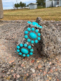 Turquoise Cluster Stretch Bracelet