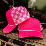Checkered Mesh Ball Cap