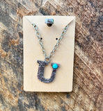 Western Stamped Initial Necklace