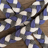Lavender & White Diamonds Original Braided Reins