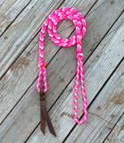 Pink Lightning Braided Over Under with Leather Popper