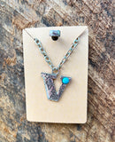 Western Stamped Initial Necklace