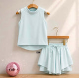 Trendy Kids Matching Set | Lightweight Drawstring Shorts Set (Pre-Order)
