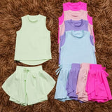 Trendy Kids Matching Set | Lightweight Drawstring Shorts Set (Pre-Order)