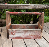 Rustic Reclaimed Wood Tool Box | Handmade Farmhouse Caddy