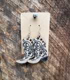 Boot Scootin’ Wooden Earrings