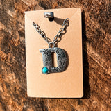 Western Stamped Initial Necklace
