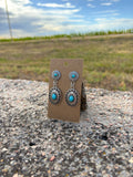 Turquoise Bloom Dangle Earrings