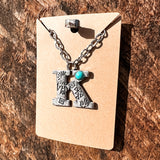 Western Stamped Initial Necklace
