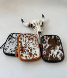 COWHIDE TUMBLER POUCH hair on cowhide accessory water jug