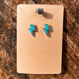Lightning Bolt Stud Earrings
