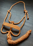 Apricot Muletape Halter + attached lead rope