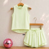 Trendy Kids Matching Set | Lightweight Drawstring Shorts Set (Pre-Order)