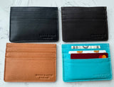 Western Boot Stitch Leather Credit Card Holder Money holder