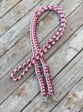 Strawberries & Cream Knotted Hybrid Braided Reins