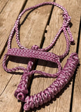 Mauve Mist Muletape Halter + attached lead rope