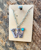 Western Stamped Initial Necklace