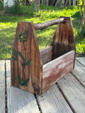 Rustic Reclaimed Wood Tool Box | Handmade Farmhouse Caddy
