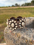 Ivory Stone Copper Concho Stretch Bracele
