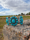 Turquoise Cluster Stretch Bracelet
