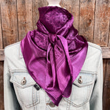 35X35" Purple Jacquard Wild Rag / Scarf