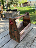 Rustic Reclaimed Wood Tool Box | Handmade Farmhouse Caddy