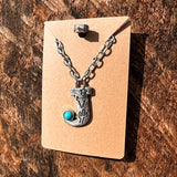 Western Stamped Initial Necklace