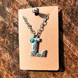 Western Stamped Initial Necklace