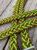 Lime Cheetah Original Braided Reins