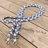 Lavender & White Diamonds Original Braided Reins