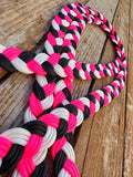 Black Top Babe Original Braided Barrel Reins