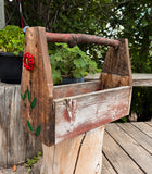 Rustic Reclaimed Wood Tool Box | Handmade Farmhouse Caddy