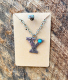 Western Stamped Initial Necklace