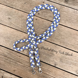 Lavender & White Diamonds Original Braided Reins