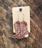 Boot Scootin’ Wooden Earrings