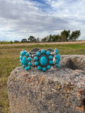 Turquoise Cluster Stretch Bracelet