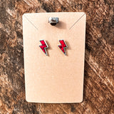 Lightning Bolt Stud Earrings
