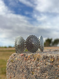 Silver Concho Stretch Bracelet
