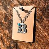 Western Stamped Initial Necklace