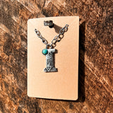Western Stamped Initial Necklace