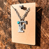 Western Stamped Initial Necklace