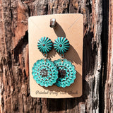 Sagebrush Concho Drop Earrings