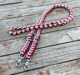 Strawberries & Cream Knotted Hybrid Braided Reins