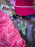Desert Bloom Cactus Pendant Necklace