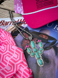 Desert Bloom Cactus Pendant Necklace